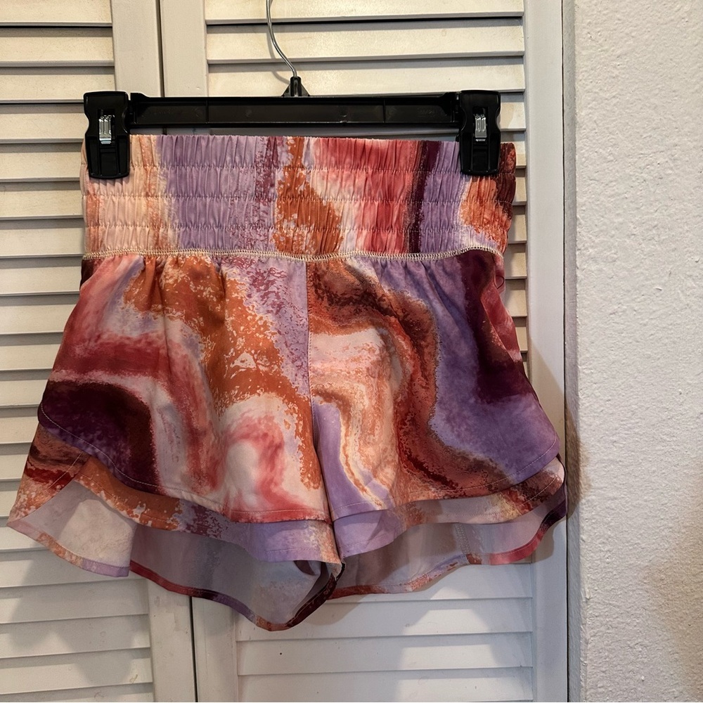 Calia High Waist Purple and Orange Shorts